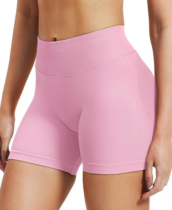 VOYJOY Women Workout Impact Shorts 3.6"/ 4.5"/ 6" Scrunch Butt Lifting Gym Seamless Booty Biker Shorts - Image 2